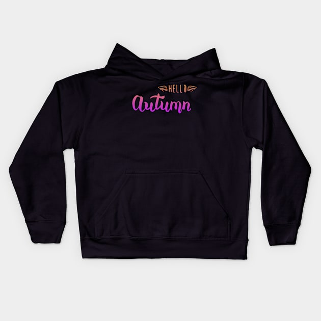 Hello autumn Kids Hoodie by richercollections